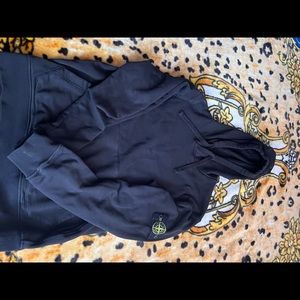 Black hoodie stone island